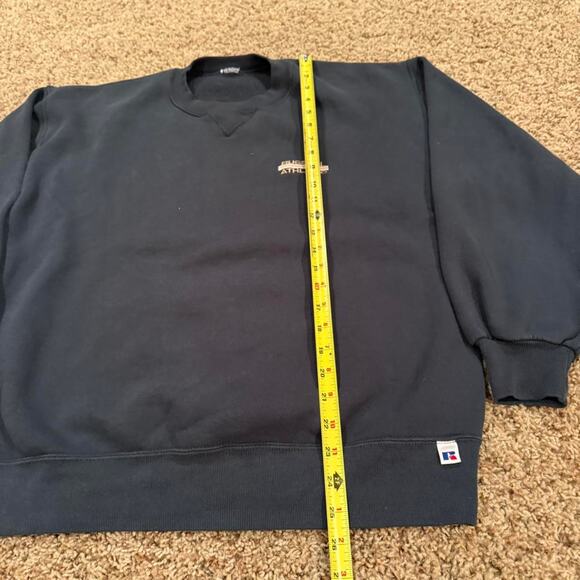 Vintage 90s Russell Athletic Blank Sweatshirt Men's V-Stitch Crew Neck - Picture 6 of 8